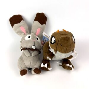 Lot of 2 Tomy Pokemon XY Plush Tyrunt Dinosaur Bunnelby Rabbit 2014 Stuffed Toy